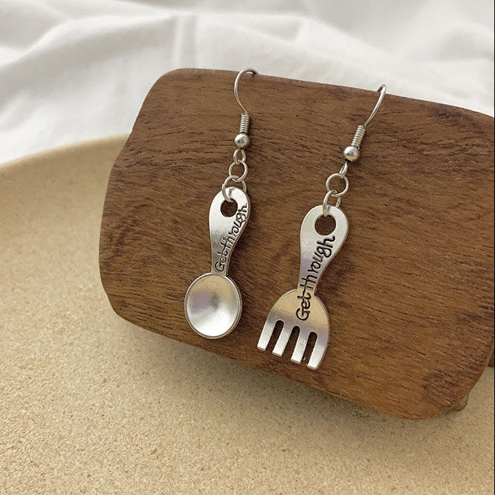 Spoon & Fork Charm Earrings