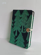 Linen Embroidered Pine Forest Journal