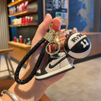AJ Sneakers and Basketball Keychain