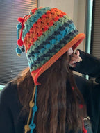 Rainbow Cable Knit Beanie