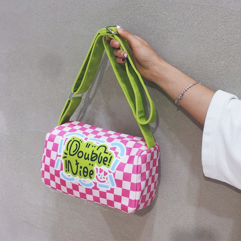 Checkerboard Pillow Sling Bag