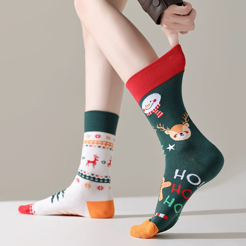 Mismatched Trendy Design Crew Socks