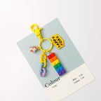 Rainbow Building Block Keychain