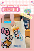 Panda on Scooter Keychain