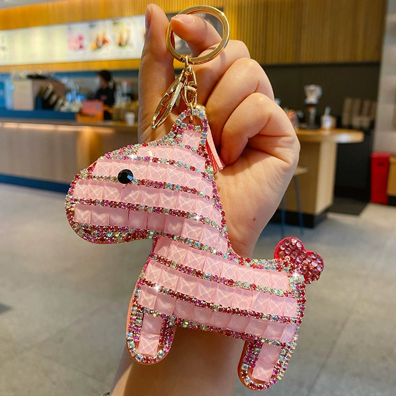 Full-diamond Pony Keychain