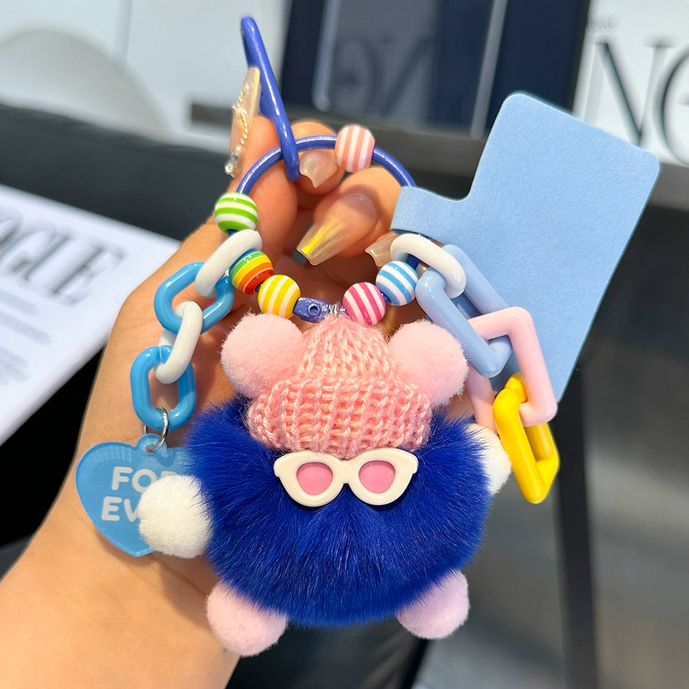 Plush Soot Ball Keychain