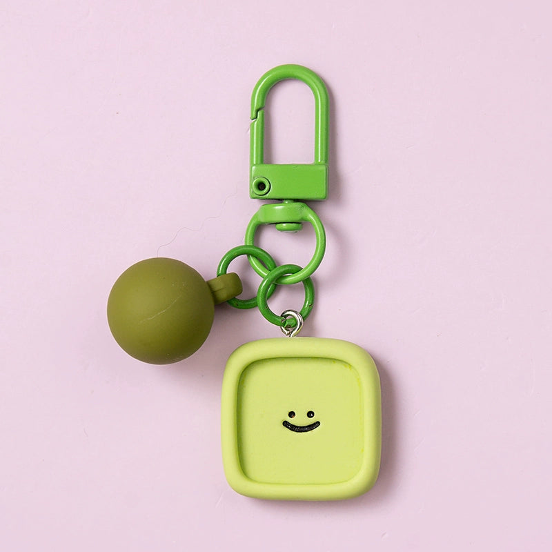 Macaron Smiley Face Keychain