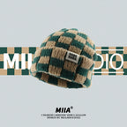 Color Block Checkerboard Beanie