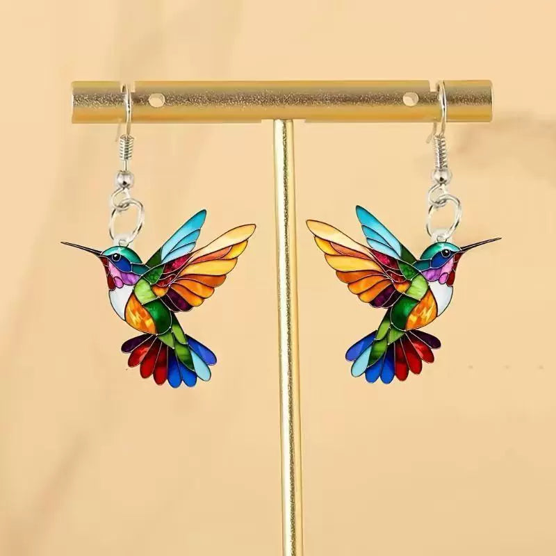 Hummingbird Acrylic Stud Earrings