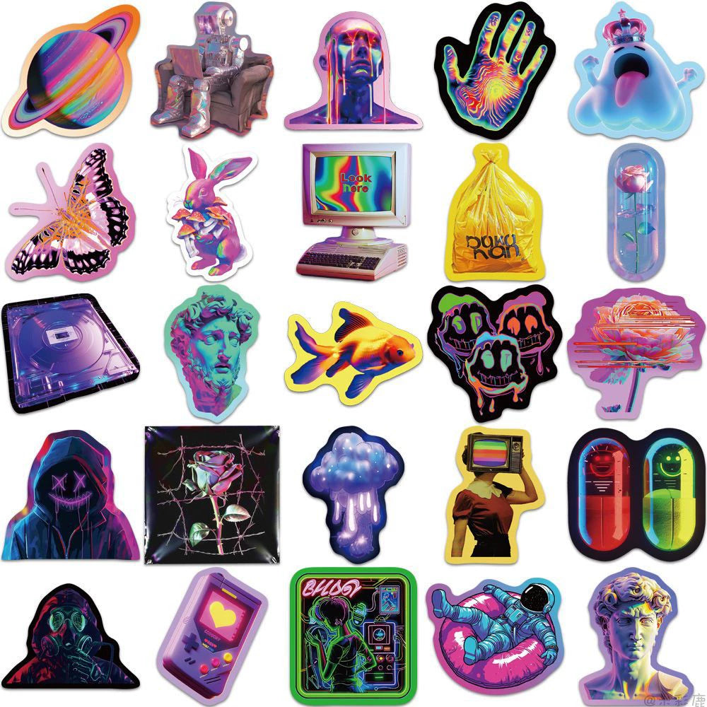 Cyberpunk Holographic Sticker Pack