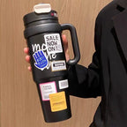 Graffiti & Sticker Large-Capacity Tumbler