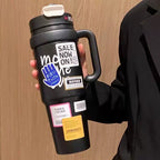 Graffiti & Sticker Large-Capacity Tumbler