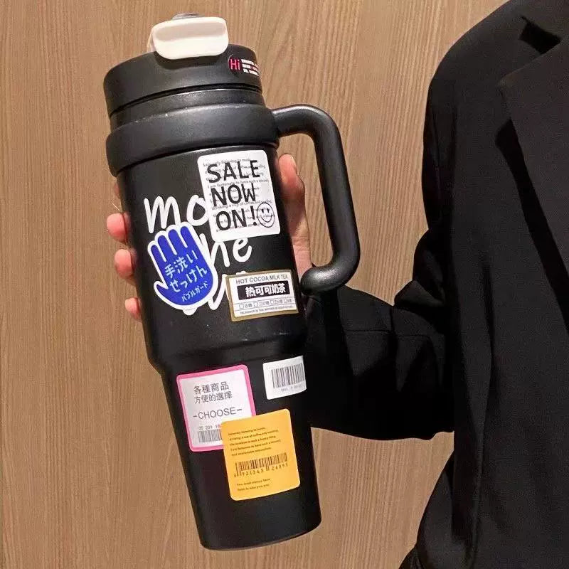 Graffiti & Sticker Large-Capacity Tumbler