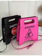CAUTION Sign Mini Crossbody Bag