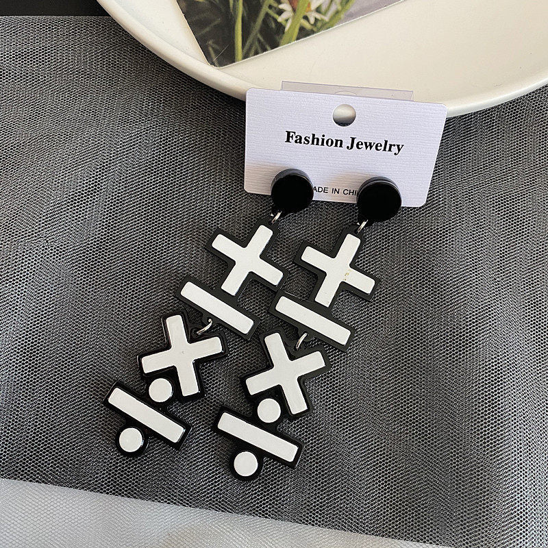 Minimalist Math Symbol Earrings