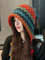 Rainbow Cable Knit Beanie