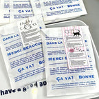 Aesthetic Blue Typography Paper Bags