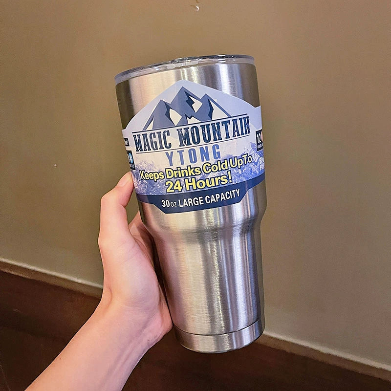 Graffiti & Sticker Large-Capacity Tumbler