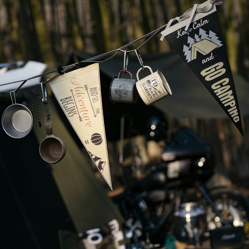 Adventure Themed Felt Pennant for Home And Campsite