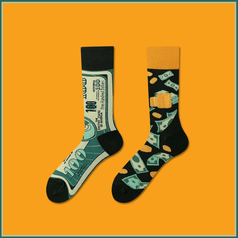 Mismatched Novelty Crew Socks