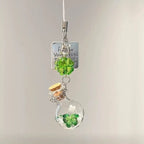 Four Leaf Clover Wishing Bottle Phone Charm
