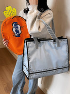 Oversized  Tote Bag with Carrot Paddle Case