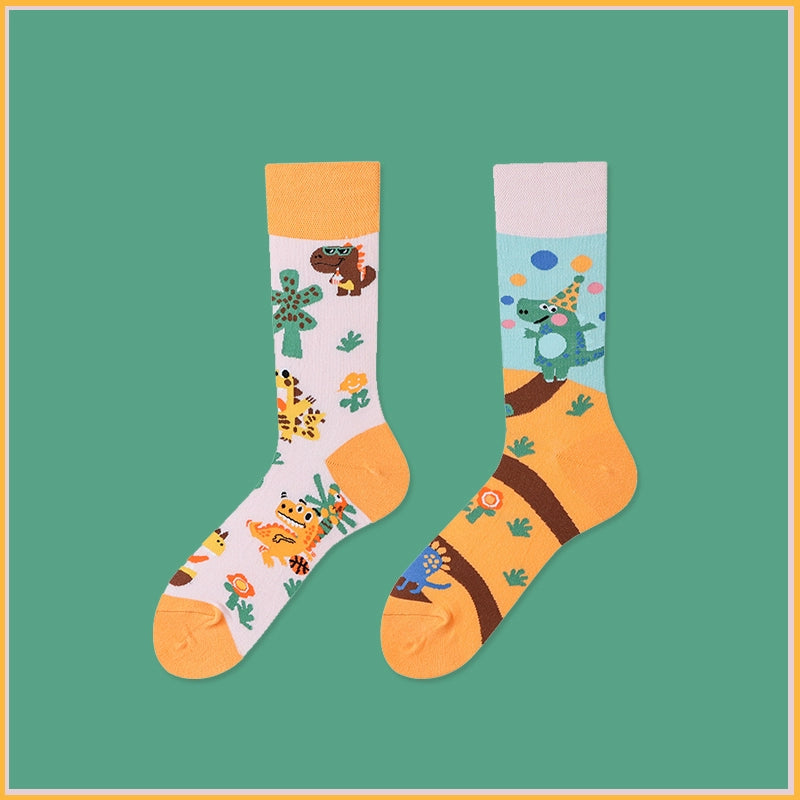Mismatched Novelty Crew Socks