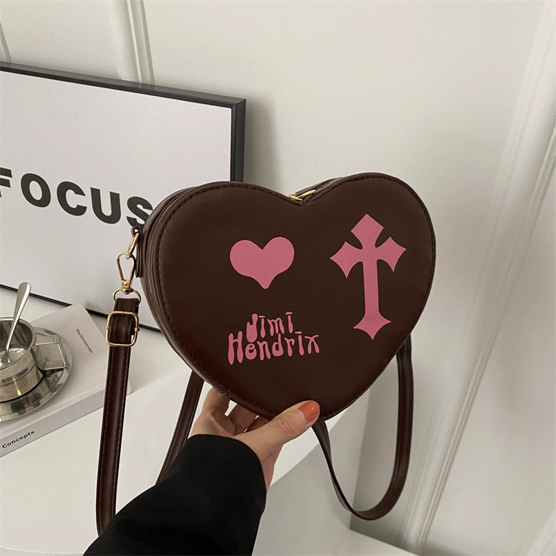 Gothic Heart Crossbody Bag