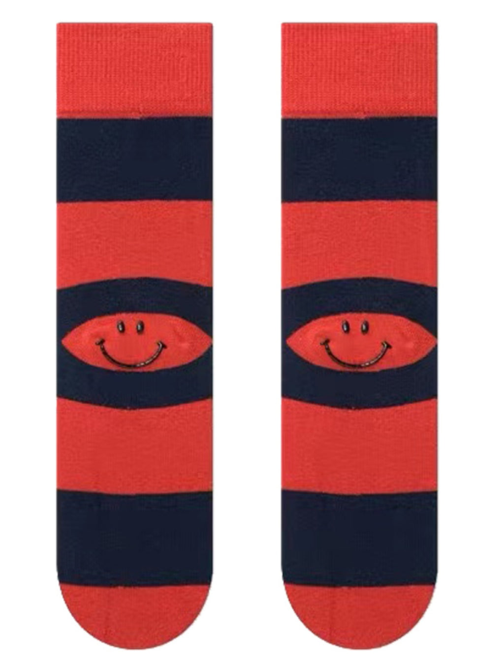 Color Block Smiley Face Socks