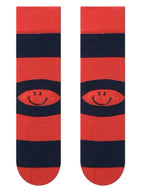 Color Block Smiley Face Socks