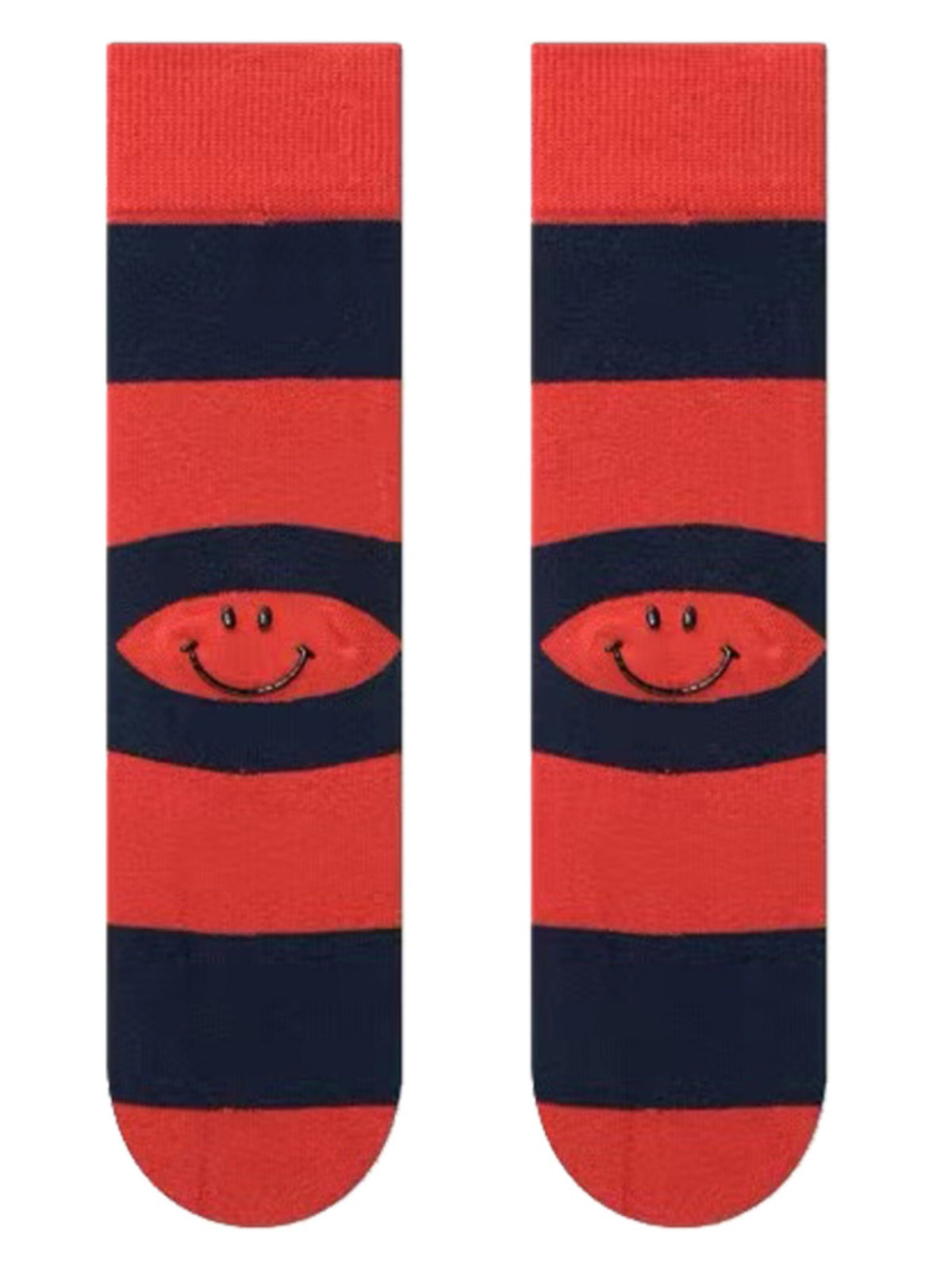 Color Block Smiley Face Socks