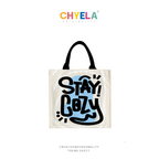 Vibrant Letter Print Tote Bag