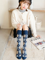 British Preppy Style Knee High Socks