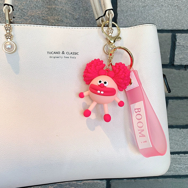 Ugly Cute Silly Face Keychain