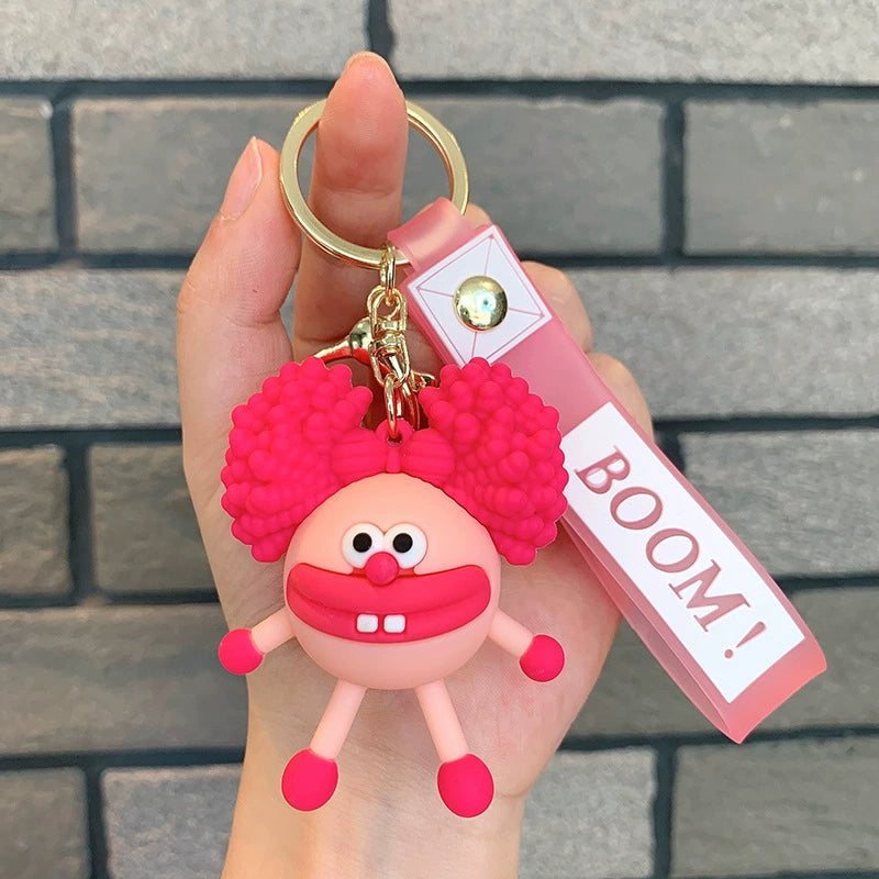 Ugly Cute Silly Face Keychain
