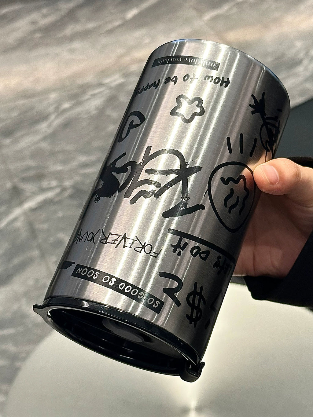 Graffiti Straw Tumbler