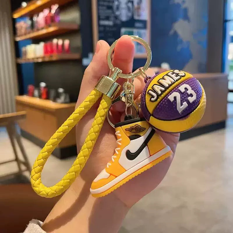 AJ Sneakers and Basketball Keychain