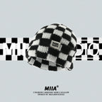 Color Block Checkerboard Beanie
