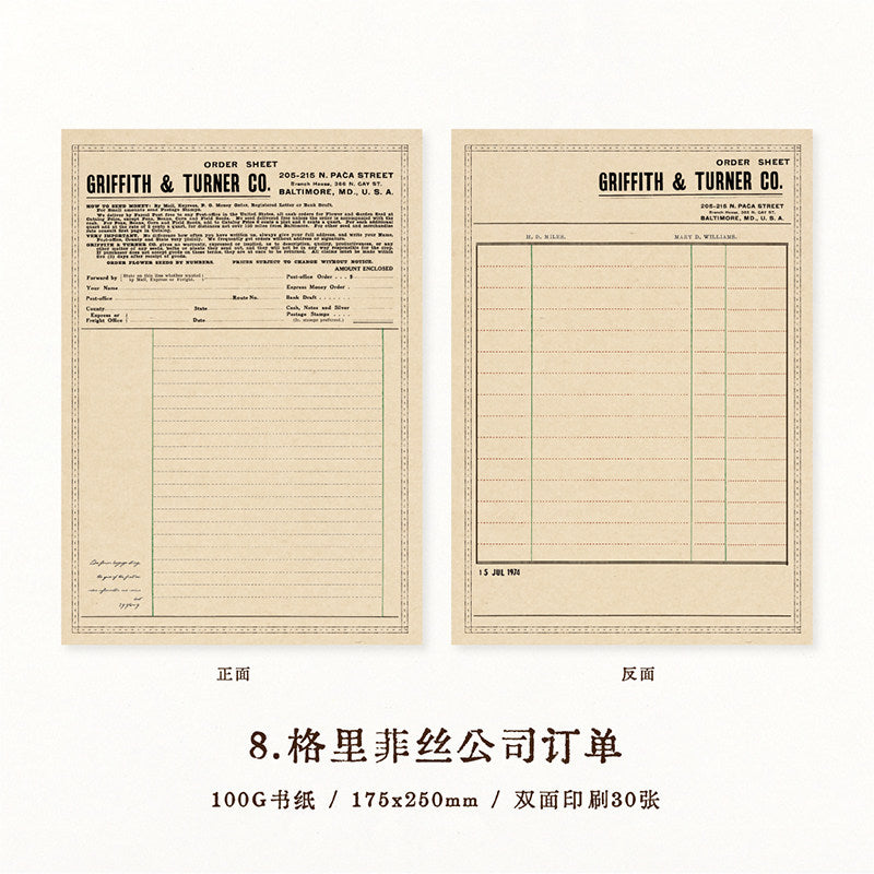 Vintage B5 Memo Pad Collection