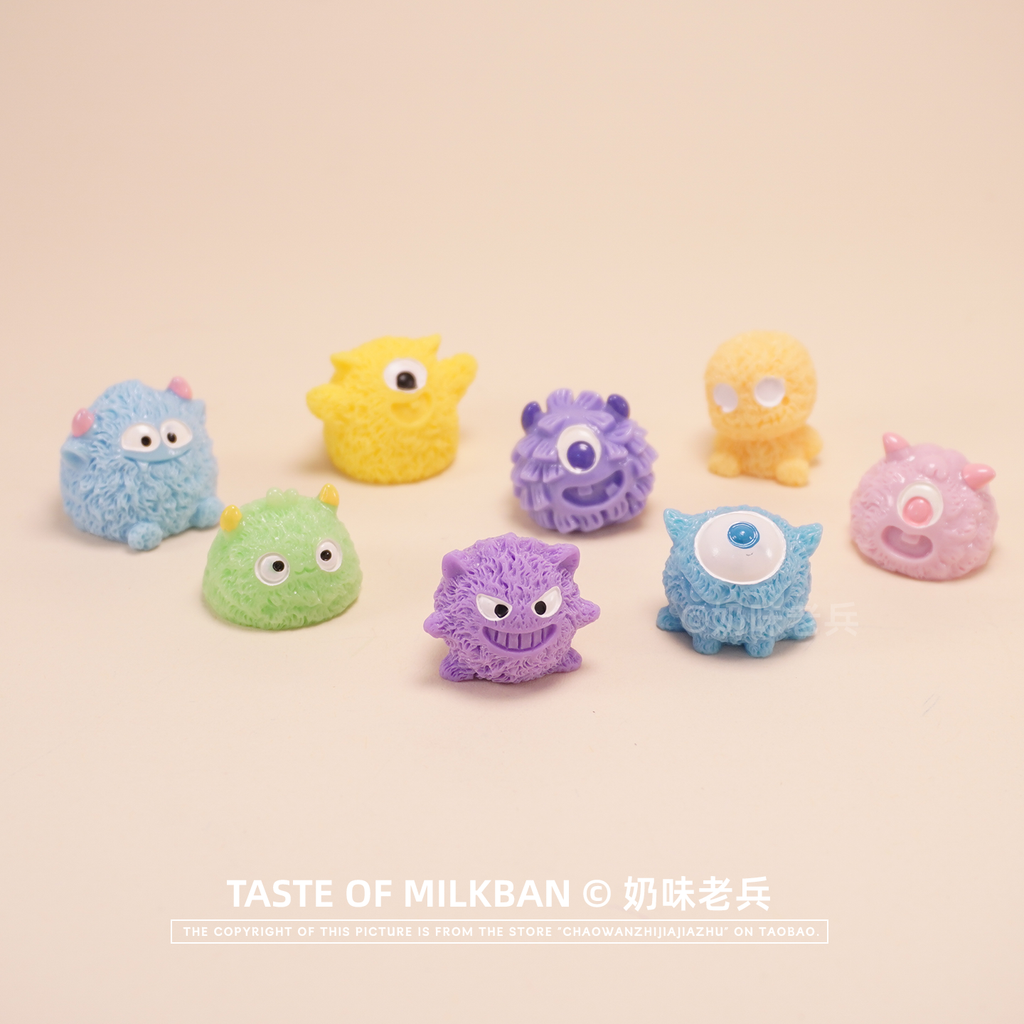 Hairy Monster Mini Figurine Set