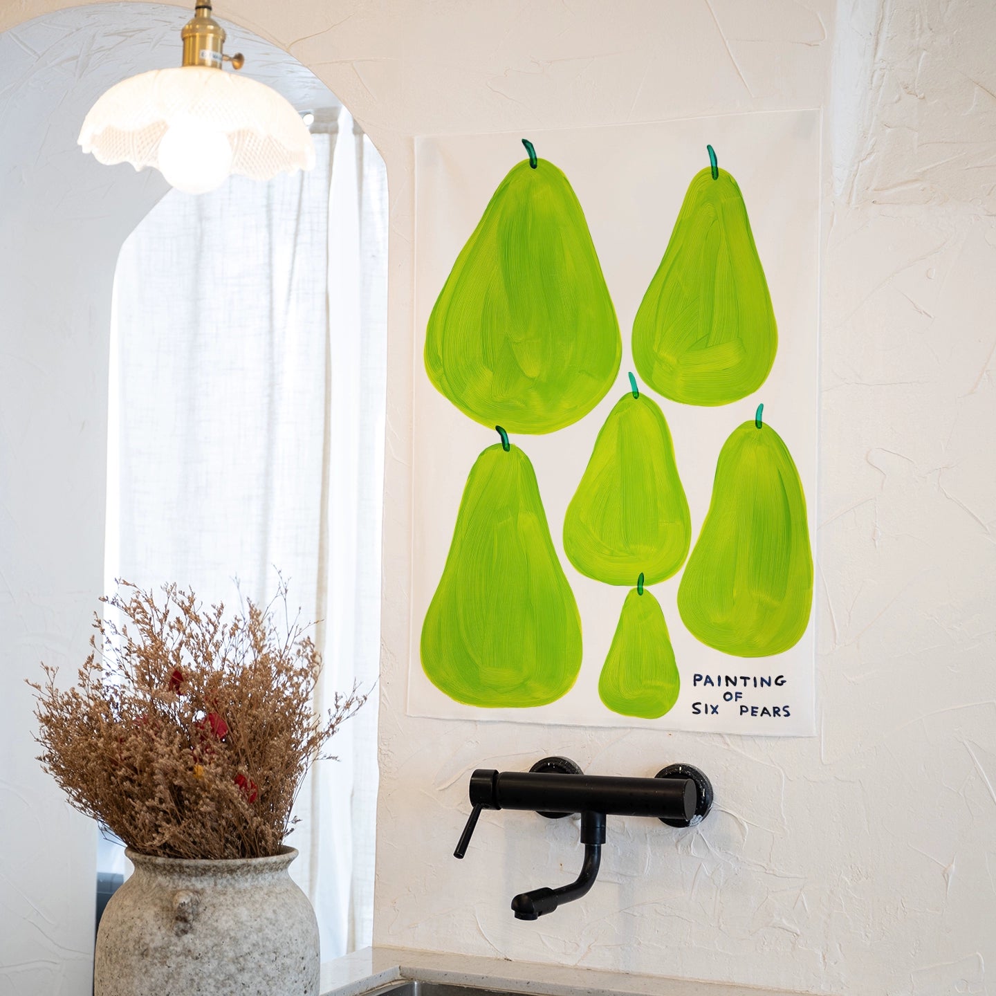 Painting of Six Pears Tapestry