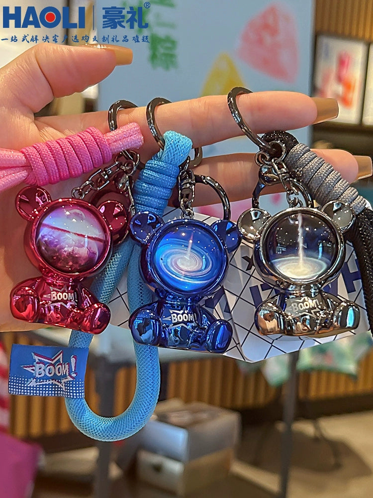 Galaxy Space Bear Keychain