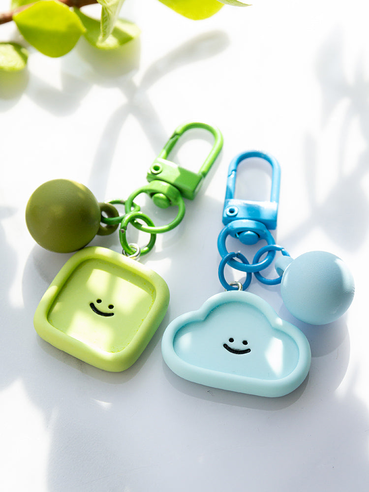 Macaron Smiley Face Keychain