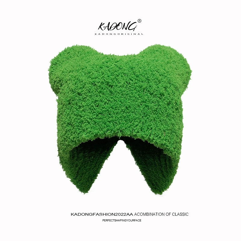 Bear Ear Fleece Earflap Hat