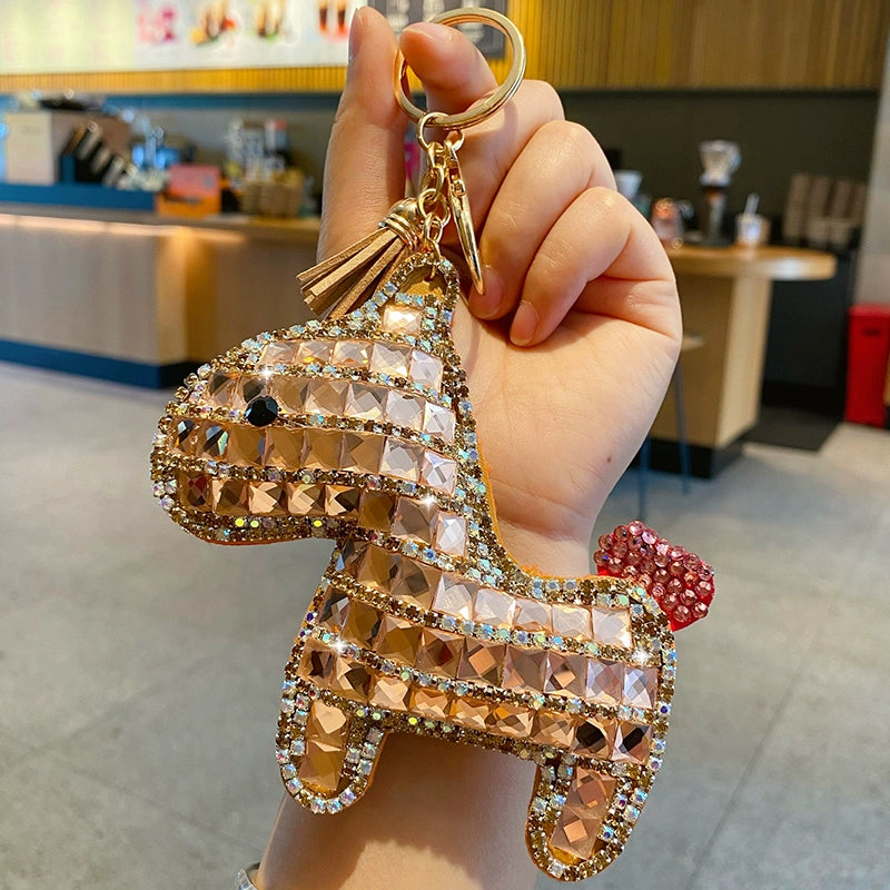 Full-diamond Pony Keychain