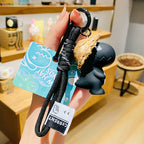 Dino in Straw Hat Keychain