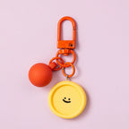 Macaron Smiley Face Keychain