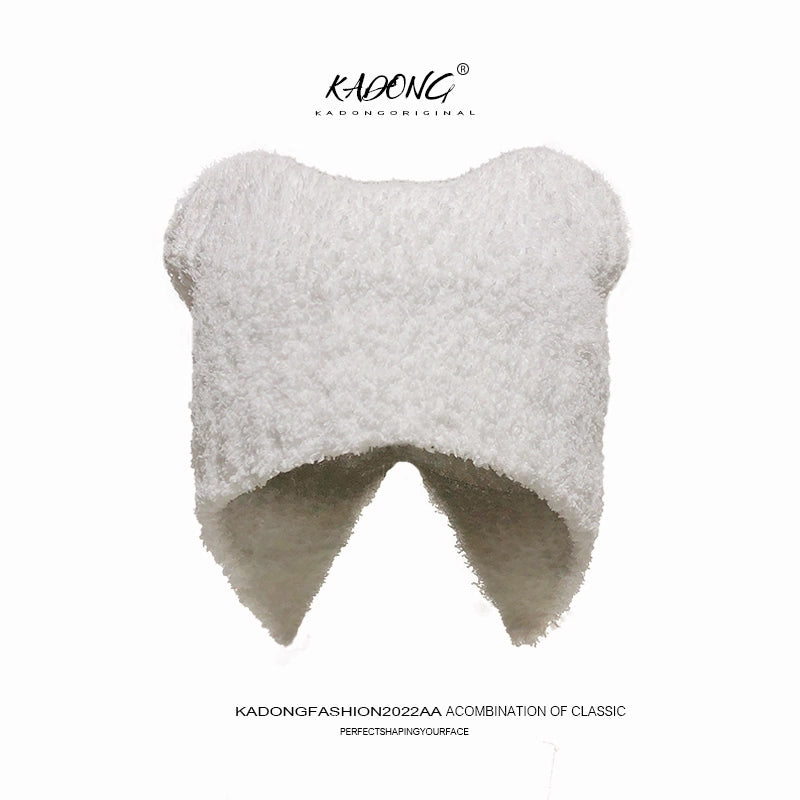 Bear Ear Fleece Earflap Hat