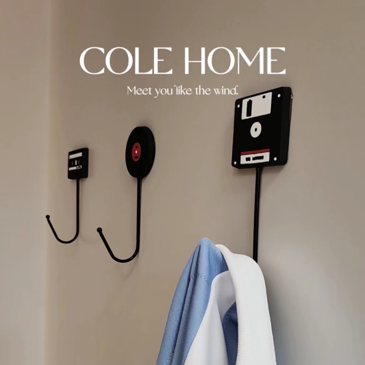Vintage Vinyl Record Wall Hooks