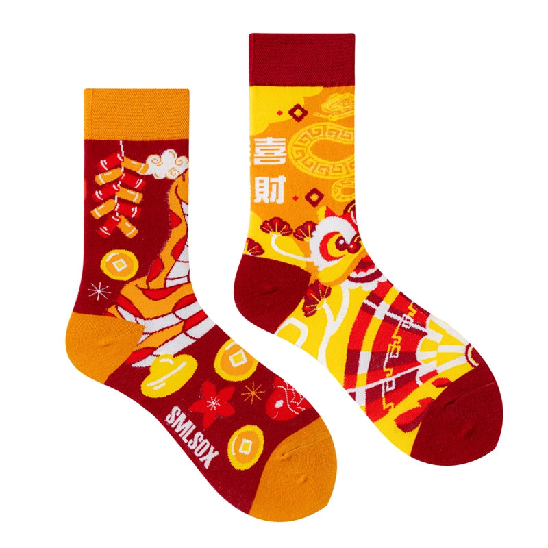 Mismatched Streetwear Crew Socks